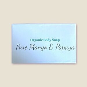 Organic Body Soap - Pure Mango & Papaya (White)